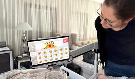 Tobii PCEye očná navigácia Tobii Dynavox Krásna chvíľa, keď Vás pacient odmení ...