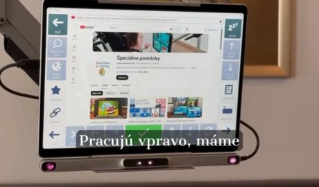 Tobii PCEye, tablet, podlahový držiak - ALS, DMO Web prehliadač a bezdotykové ...